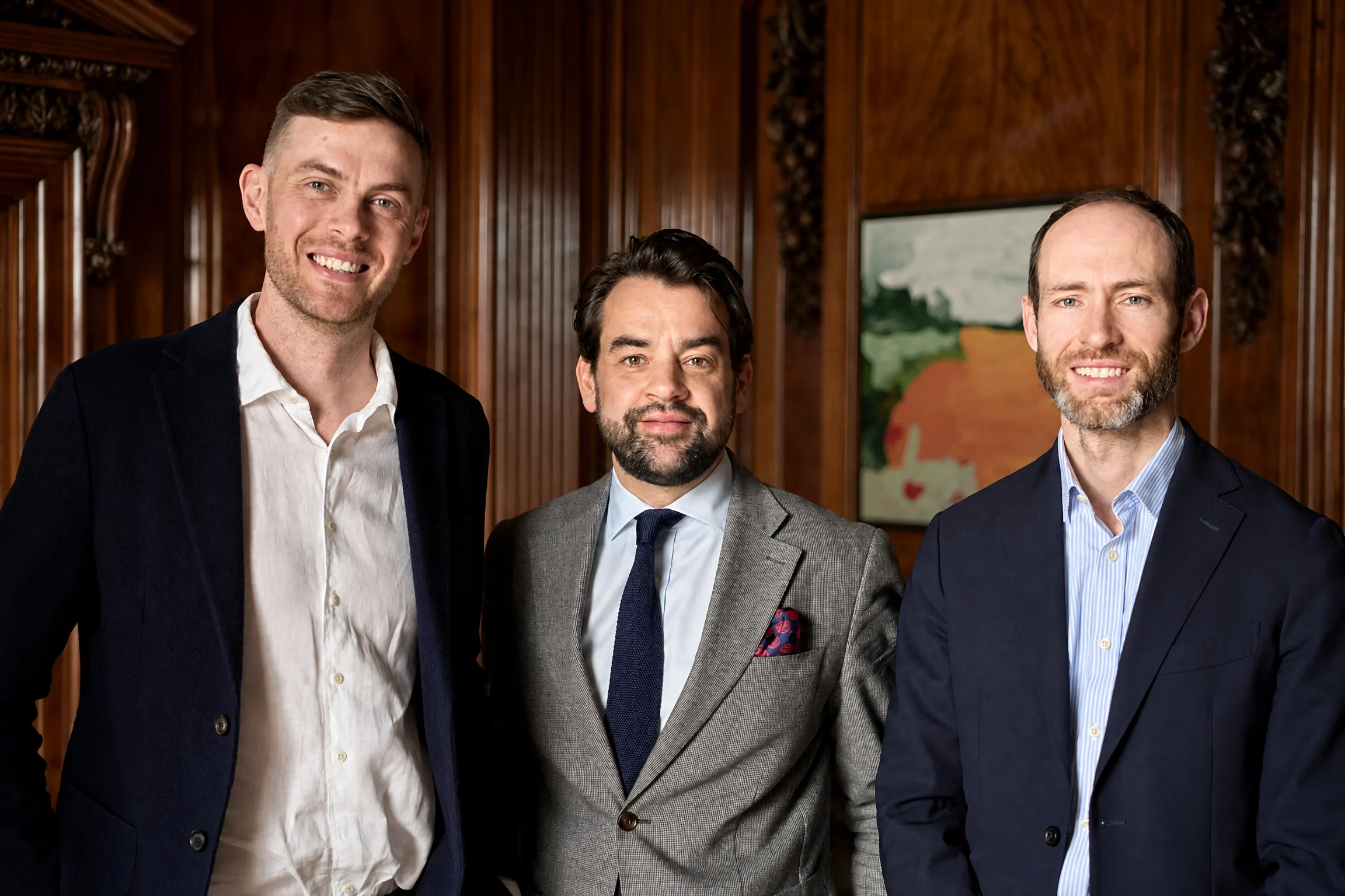 Alex Ghigo, Geoffroy Canivet and Alexandre Riou together at the London office